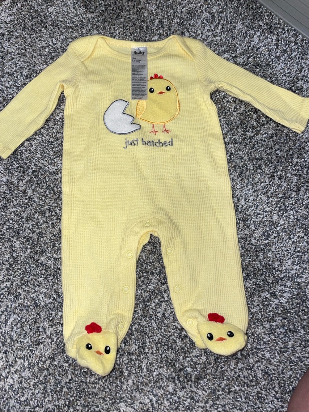 Baby Starters 'Just Hatched' Chick Footed One-Piece